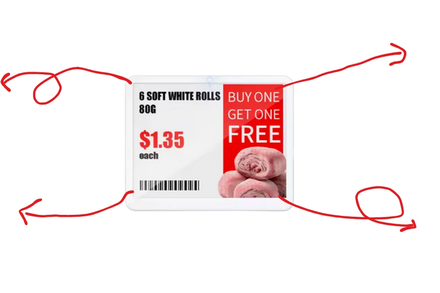 4.2-inch E-ink Electronic shelf labels